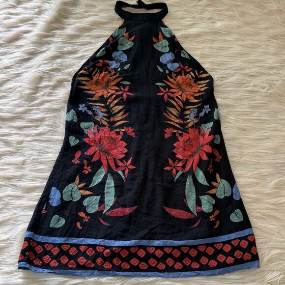 Urban Outfitters Catalina Printed Halter Dress in Black/Multi | Medium - Picture 2 of 8